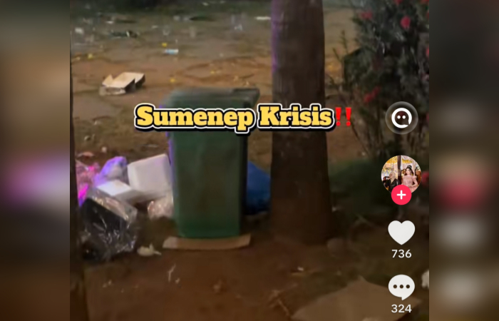 Sampah Berserakan di Taman Tajamara Sumenep, Warga Sesalkan Ulah Pengunjung