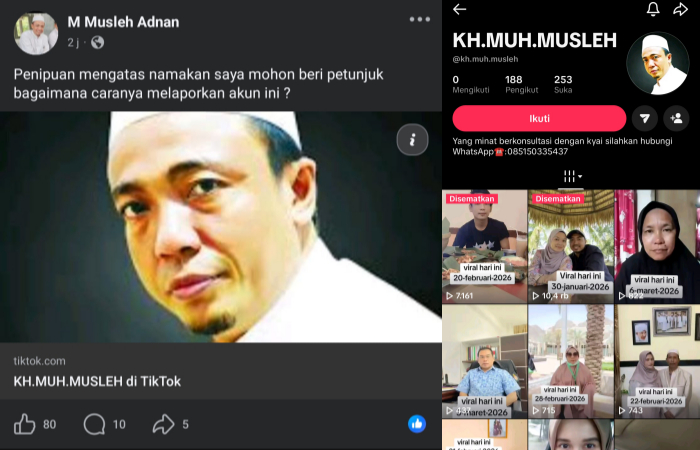 Waspada! Modus Penipuan Catut KH Musleh Adnan Lewat Akun TikTok